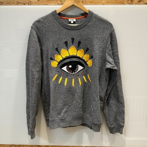 【美收精品】KENZO 灰色大眼睛長袖上衣 4-588