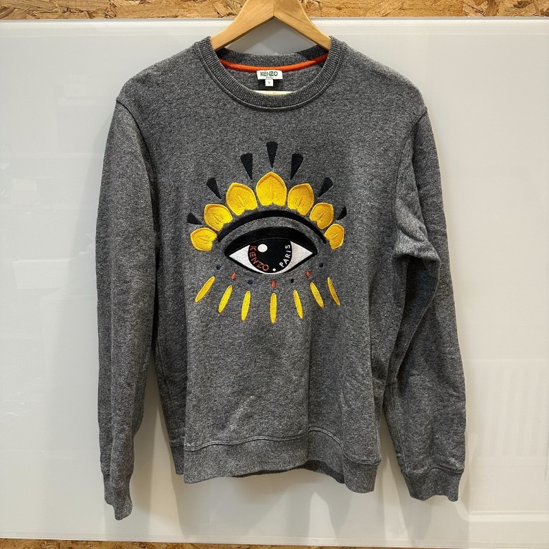 【美收精品】KENZO 灰色大眼睛長袖上衣 4-588-0