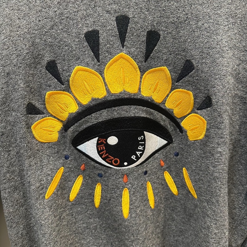 【美收精品】KENZO 灰色大眼睛長袖上衣 4-588-4