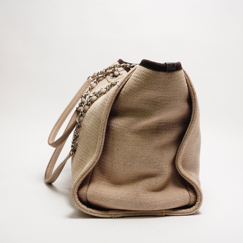 Chanel 帆布托特包/海灘包(奶茶色)-2