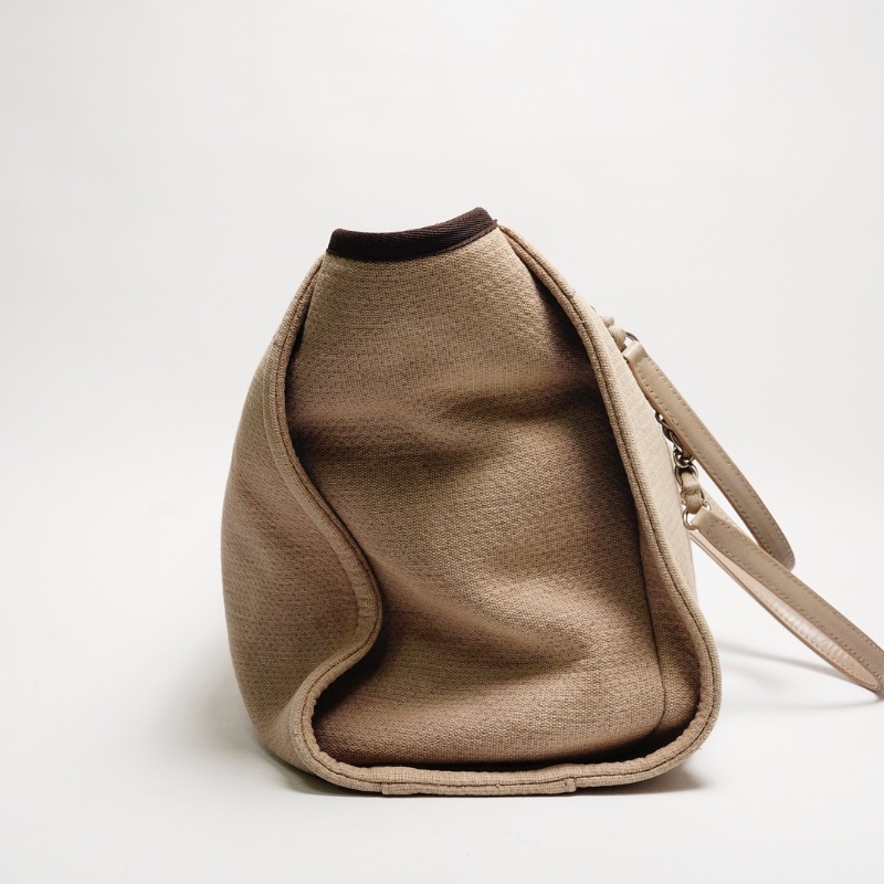 Chanel 帆布托特包/海灘包(奶茶色)-3