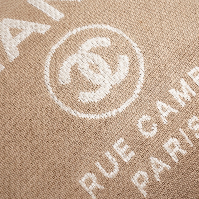 Chanel 帆布托特包/海灘包(奶茶色)-6