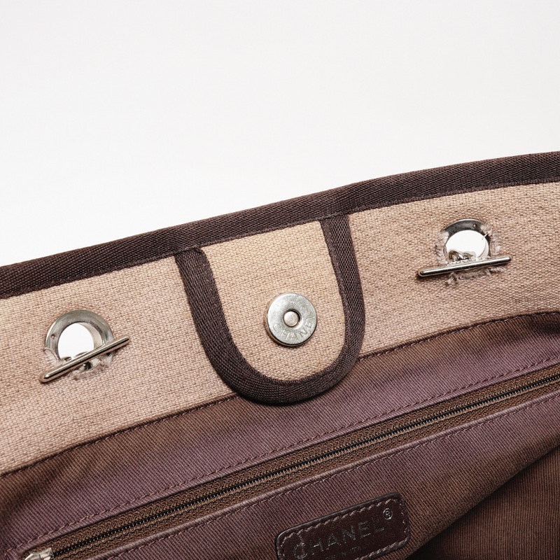 Chanel 帆布托特包/海灘包（奶茶色）-15