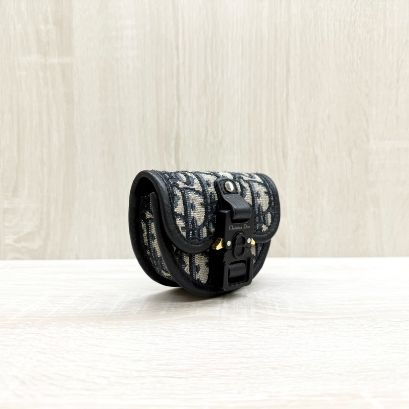 DIOR藍色老花MINI GALLOP馬鞍耳機包-3