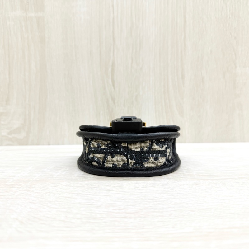 DIOR藍色老花MINI GALLOP馬鞍耳機包-4