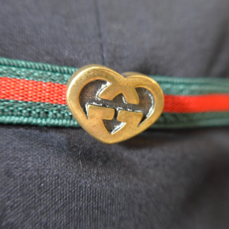 GUCCI黑色棉質低V領上衣-3