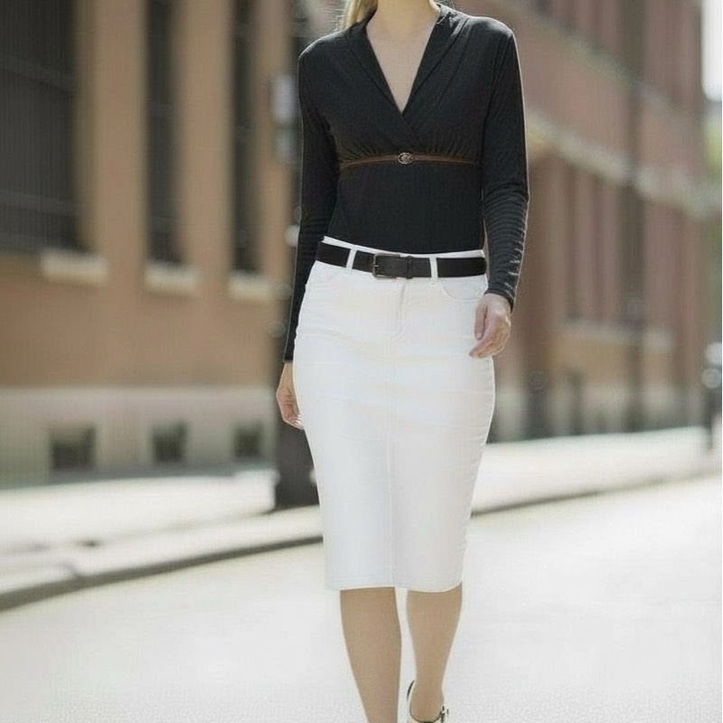 GUCCI黑色棉質低V領上衣-7