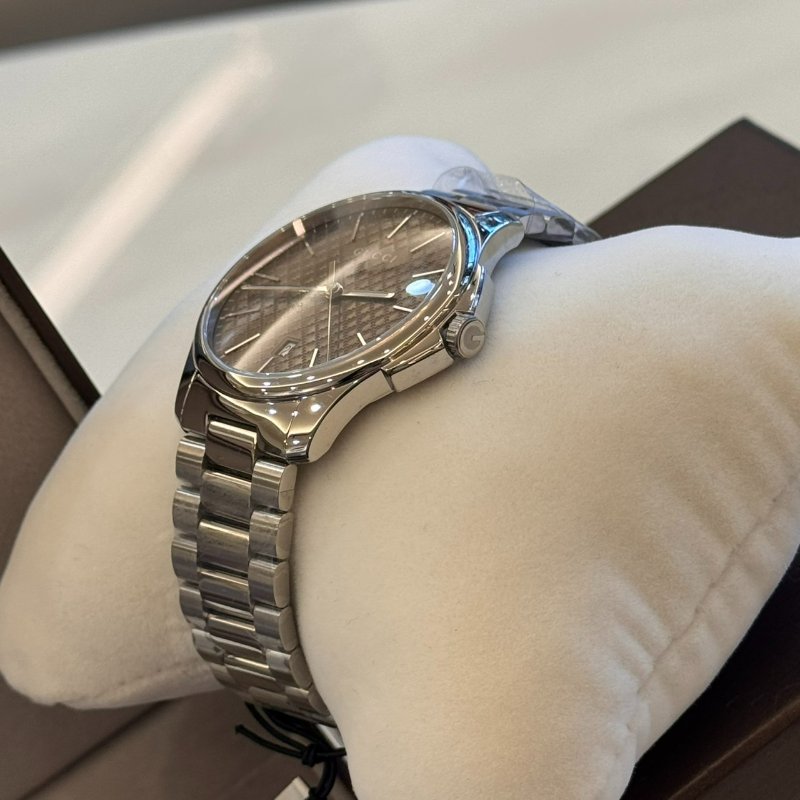 *SHIHNA名牌精品* Gucci G-Timeless 棕色錶盤男士腕錶-1