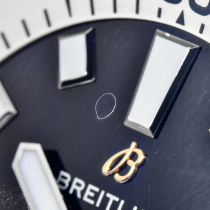 百年靈超級海洋自動46男士腕錶，A17378，黑色錶盤，不鏽鋼錶殼-9