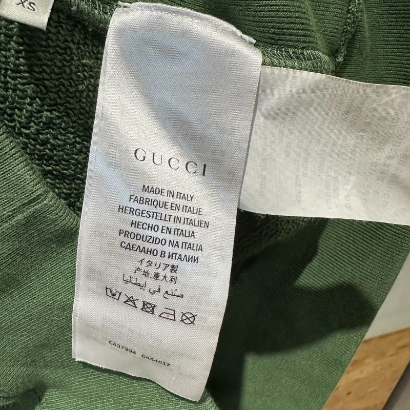 【美收精品】GUCCI 綠色紅圖帽T 4-590-7
