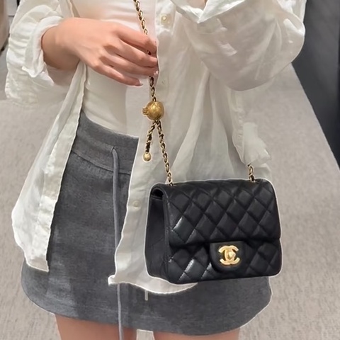 ✨CHANEL 25A金球方胖子 黑金芯片款 全新品
