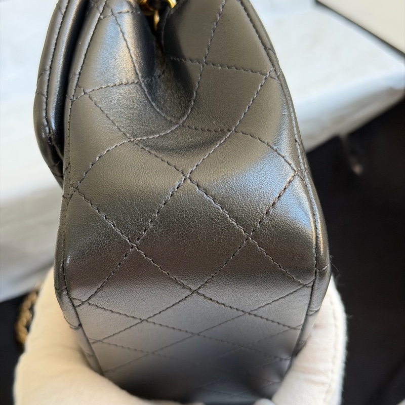 ®️✨CHANEL 25A金球方胖子 黑金芯片款 全新品-20
