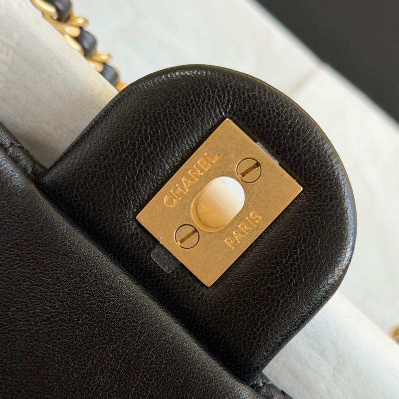 ®️✨CHANEL 25A金球方胖子 黑金芯片款 全新品-27