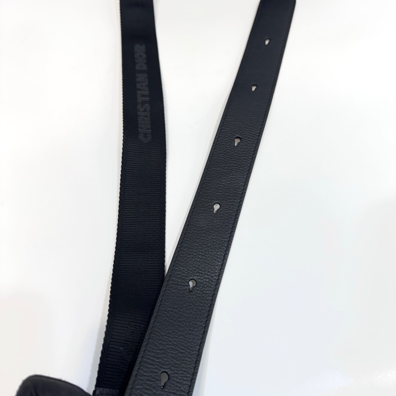 DIOR馬鞍包黑色Oblique緹花布下蓋小型郵差包1ADPO049YKS_H27E-11