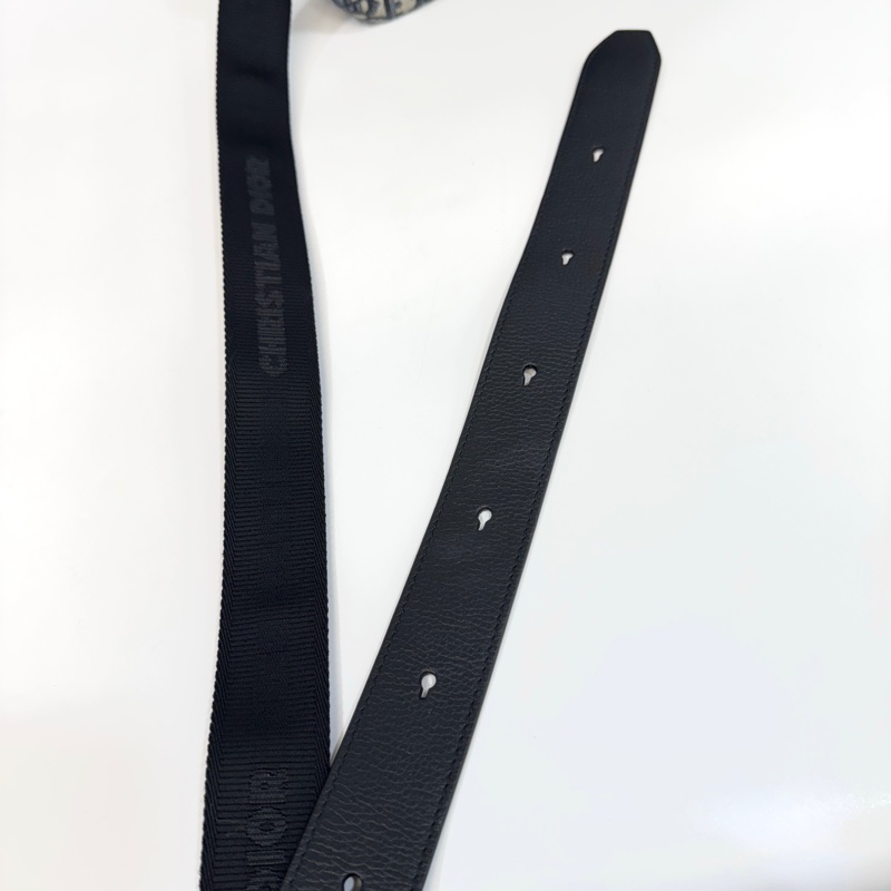 DIOR馬鞍包黑色Oblique緹花布下蓋小型郵差包1ADPO049YKS_H27E-12