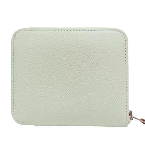 薄荷綠 Epsom牛皮 Silk In Compact 短夾 U刻【HERMES 愛馬仕】