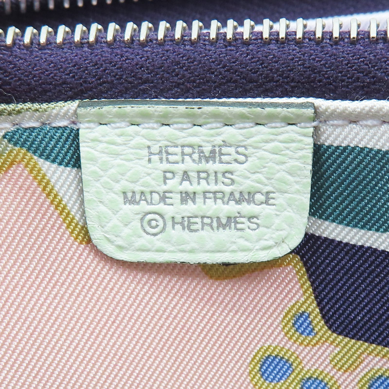 薄荷綠 Epsom牛皮 Silk In Compact 短夾 U刻【HERMES 愛馬仕】-6