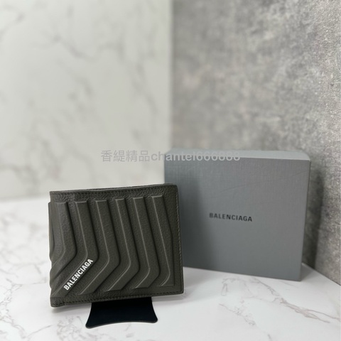 💗香緹國際精品💗663 巴黎世家 輪胎紋 小牛皮 短夾