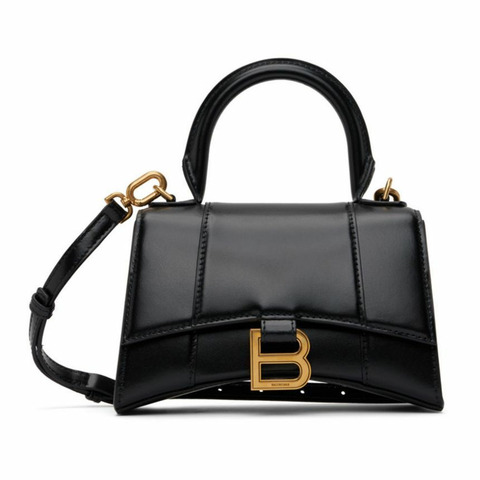 BALENCIAGA Hourglass XS 手提包 黑色 592833 1QJ4M 1000