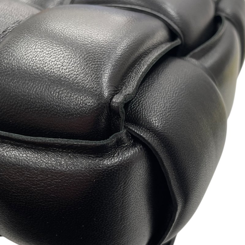 BOTTEGA VENETA 寶緹嘉 Padded Cassette 粗編織 肩背包 小羊皮 黑色 金釦-9