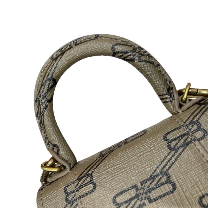 BALENCIAGA 巴黎世家 HOURGLASS XS 迷你肩背包 PVC帆布 老花 焦糖色 古銅釦-11