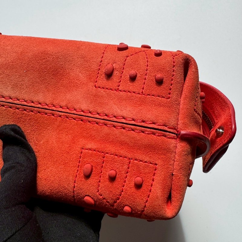 TODS 夕陽橘小WAVA 手提斜背包-5