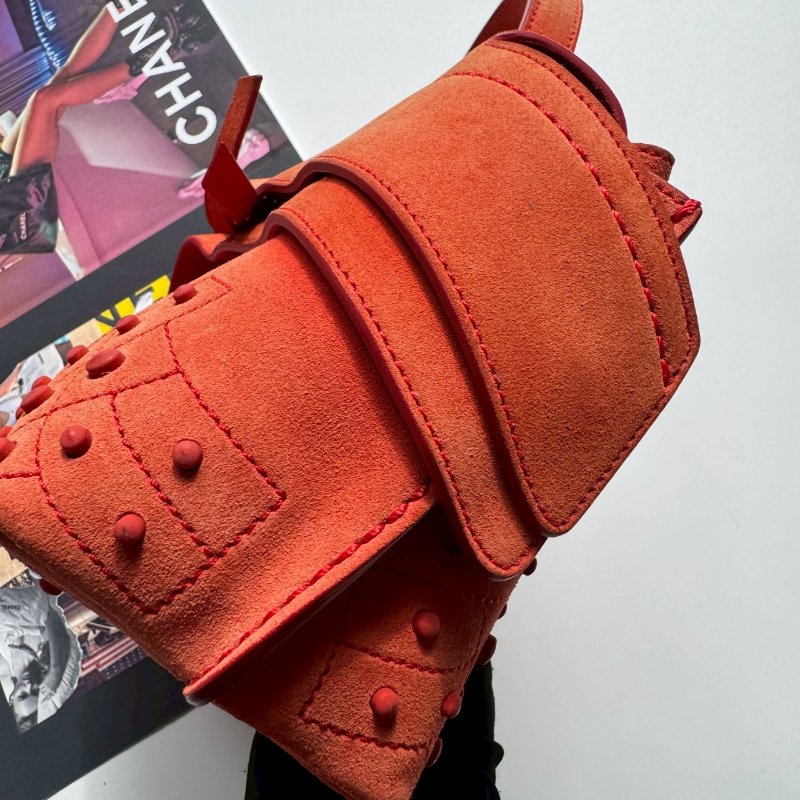 TODS 夕陽橘小WAVA 手提斜背包-6