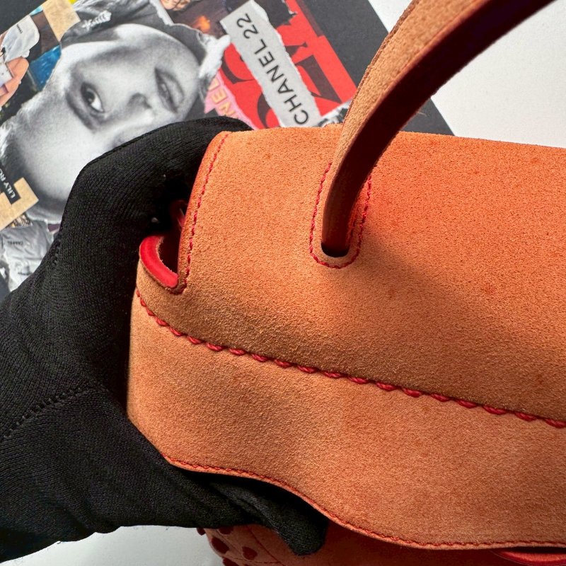 TODS 夕陽橘小WAVA 手提斜背包-9