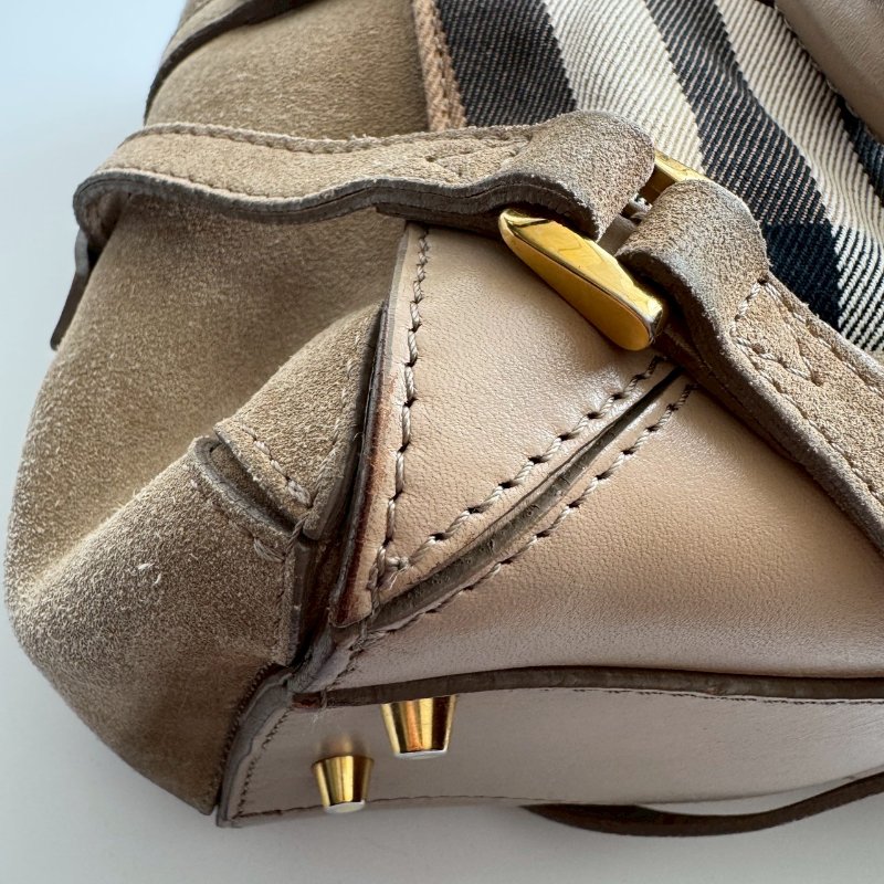 BURBERRY 經典格紋手提包-4