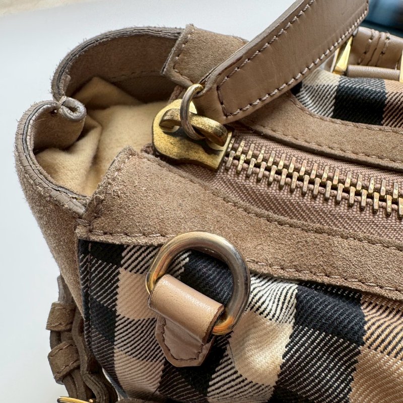 BURBERRY 經典格紋手提包-6