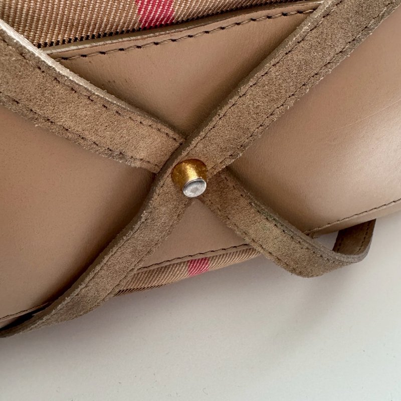 BURBERRY 經典格紋手提包-22