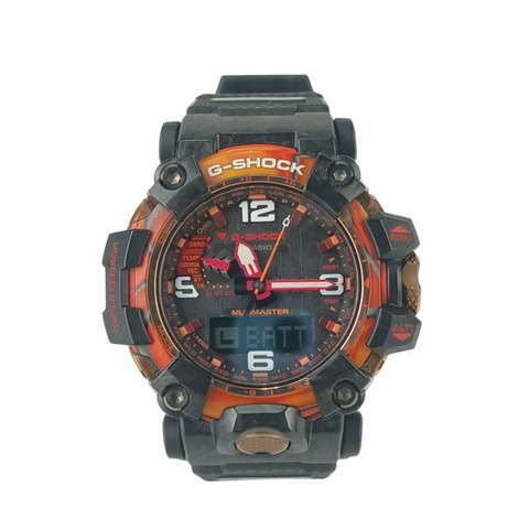 卡西歐 G-SHOCK Master of G Land Mudmaster GWG2040FR1AJR 男士腕錶，灰色錶盤，黑色樹脂/不銹鋼錶殼，40 週年紀念版，亮紅色