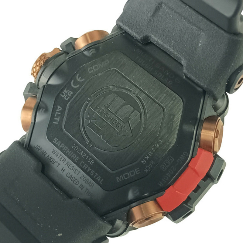 卡西歐 G-SHOCK Master of G Land Mudmaster GWG2040FR1AJR 男士腕錶，灰色錶盤，黑色樹脂/不銹鋼錶殼，40 週年紀念版，亮紅色-7