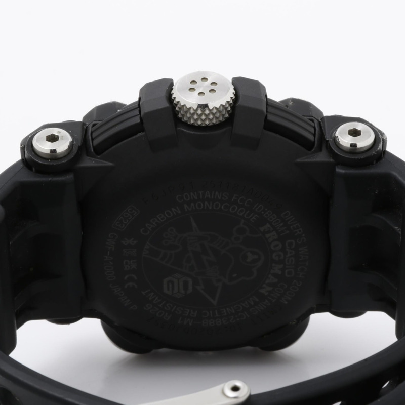 卡西歐 G-SHOCK Master of G Sea Frogman GWFA10001AJF 男士模擬腕錶，黑色，碳纖維增強樹脂/不銹鋼-3