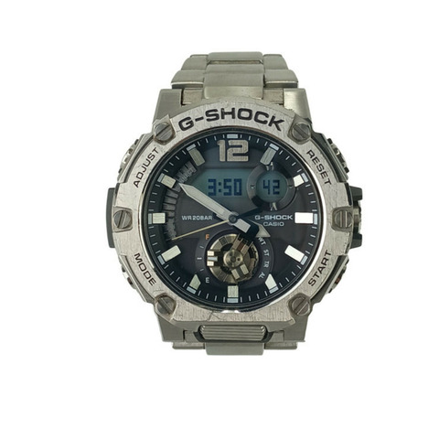 卡西歐 G-SHOCK G-STEEL GSTB300 系列手錶 (GSTB300SD1AJF) 灰色錶盤 銀色樹脂/不鏽鋼 男士