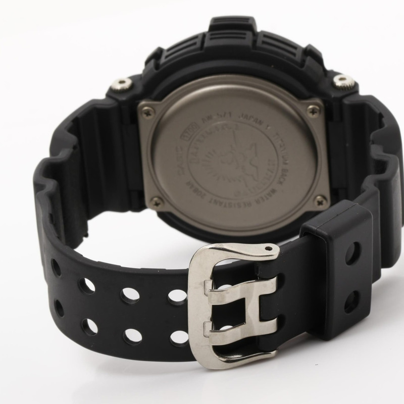 卡西歐 G-SHOCK 高斯曼 AW571BM1T 男士腕錶，黑色樹脂/鈦金屬-4