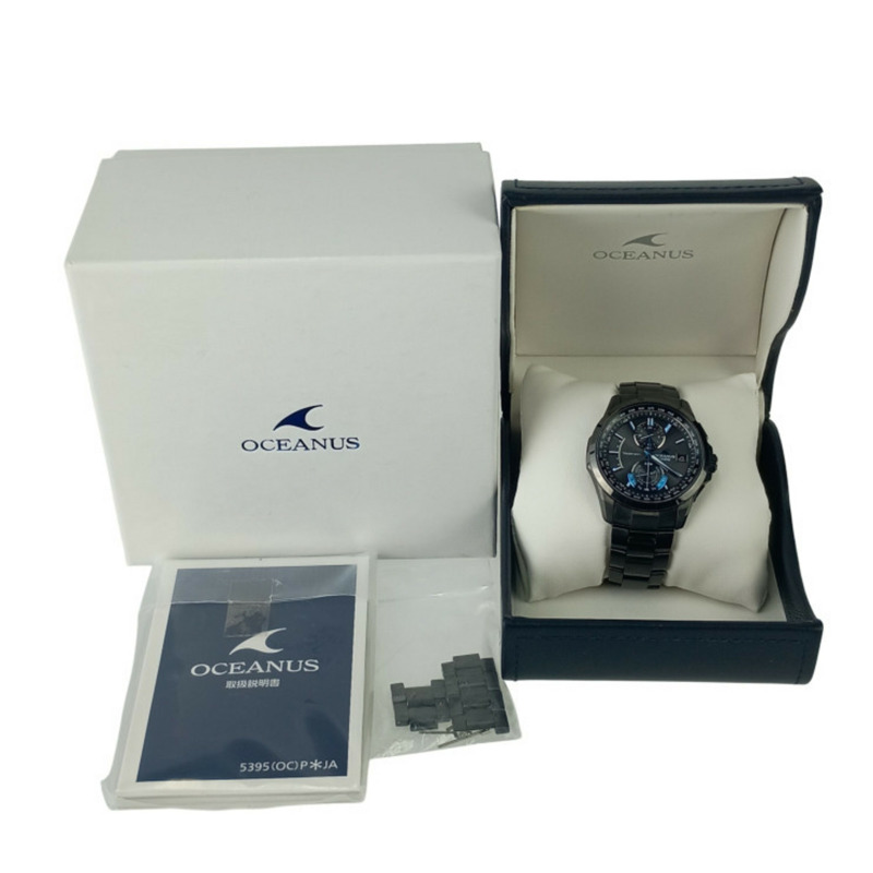 卡西歐 Oceanus OCWT2500B1AJF 男士模擬腕錶，黑色錶盤，鈦金屬錶殼-9