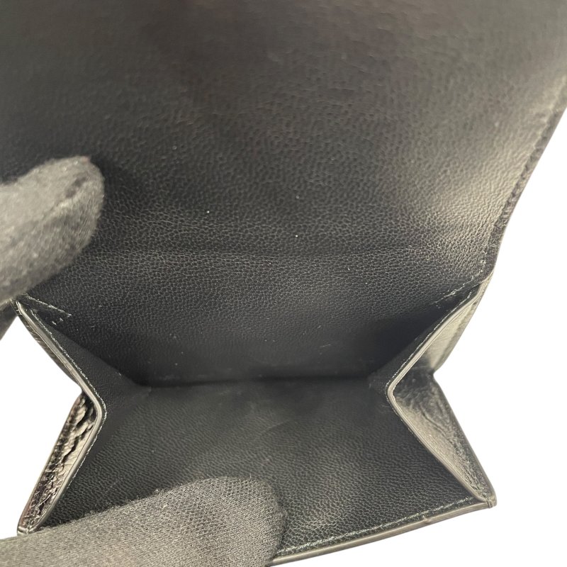 BALENCIAGA 巴黎世家 Le Cagole 塗鴉三折短夾 皮革 黑色 銀釦-13