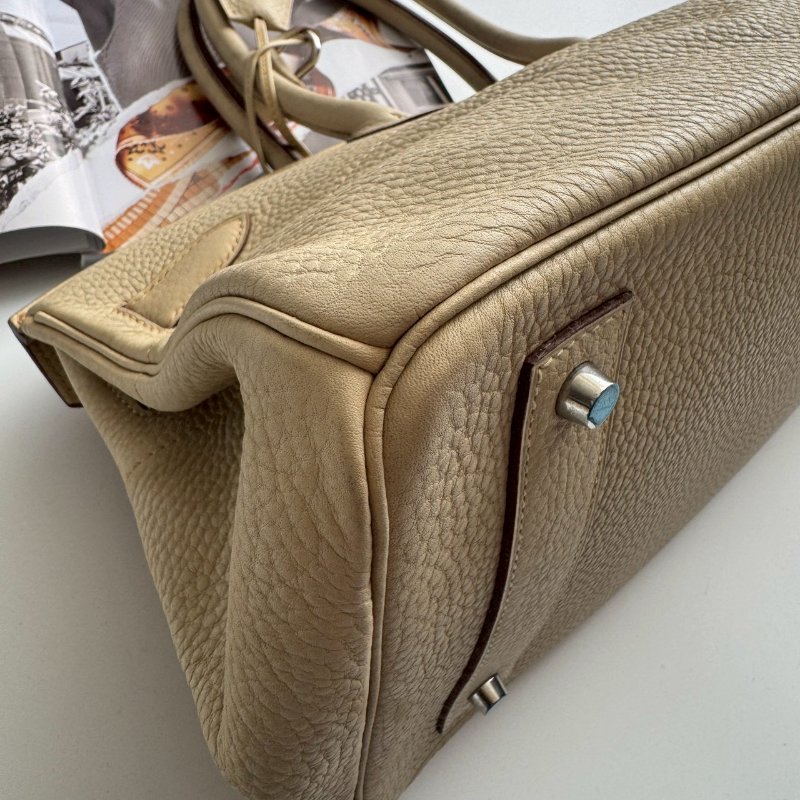 HERMES 米白色 41 birkin shoulder方塊L刻-3
