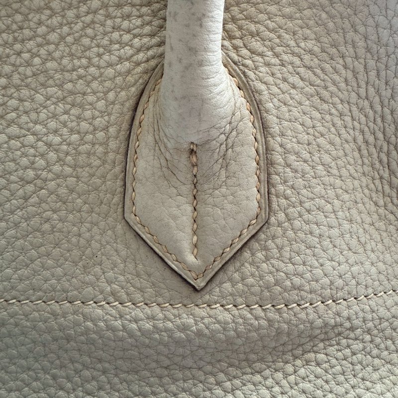 HERMES 米白色 41 birkin shoulder方塊L刻-7