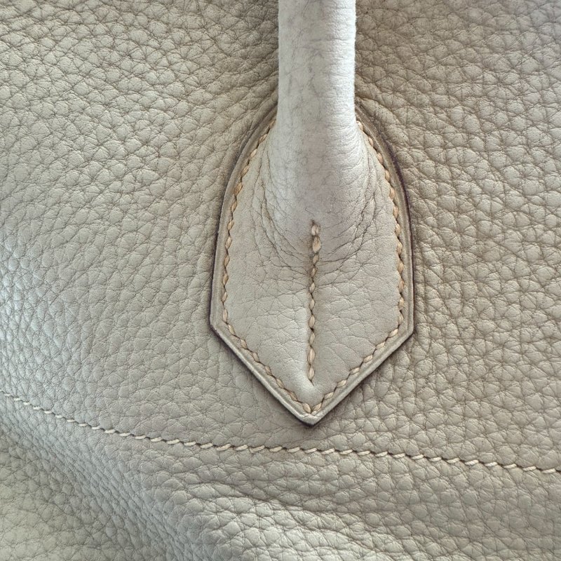 HERMES 米白色 41 birkin shoulder方塊L刻-8