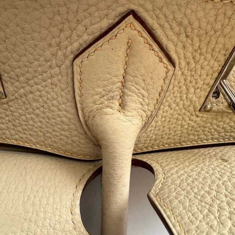 HERMES 米白色 41 birkin shoulder方塊L刻-11