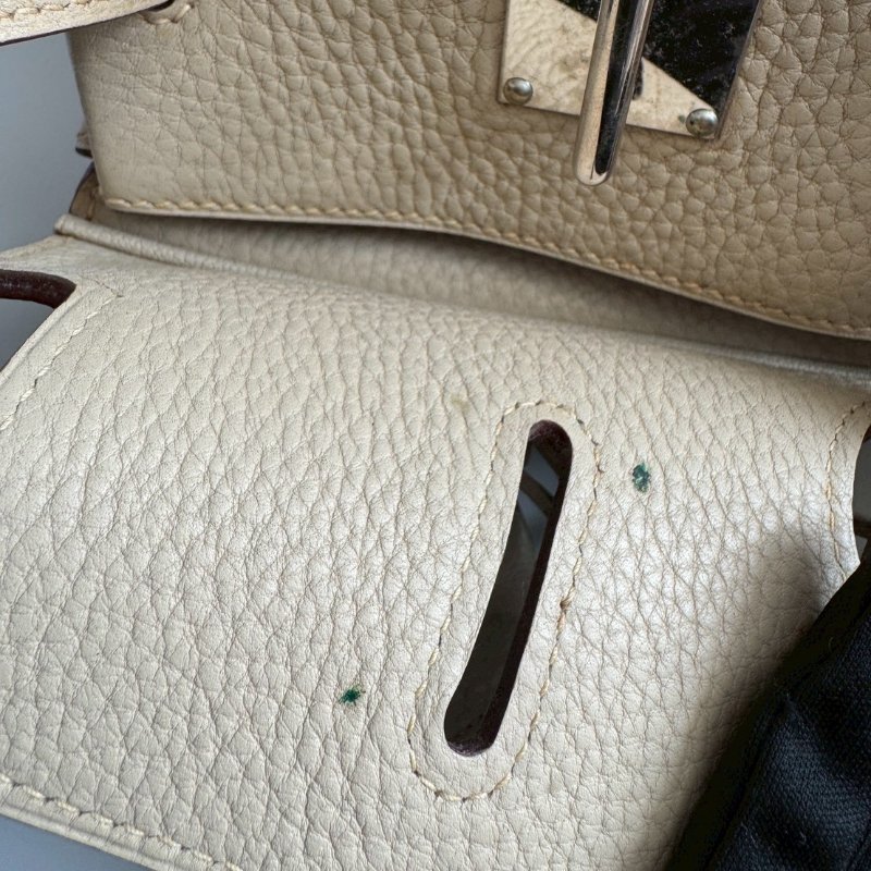 HERMES 米白色 41 birkin shoulder方塊L刻-13