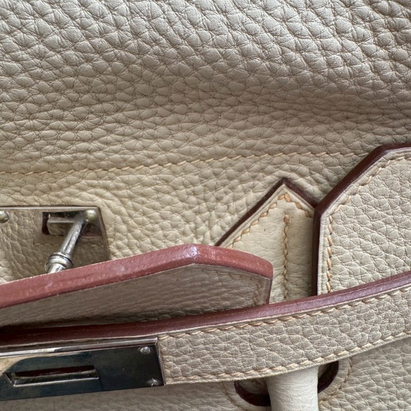 HERMES 米白色 41 birkin shoulder方塊L刻-15