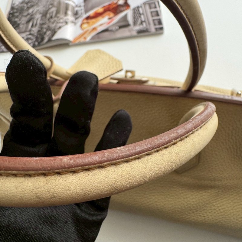 HERMES 米白色 41 birkin shoulder方塊L刻-20
