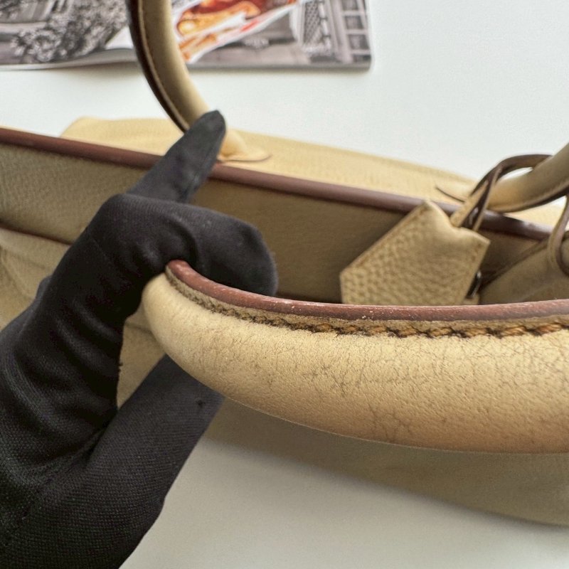 HERMES 米白色 41 birkin shoulder方塊L刻-25