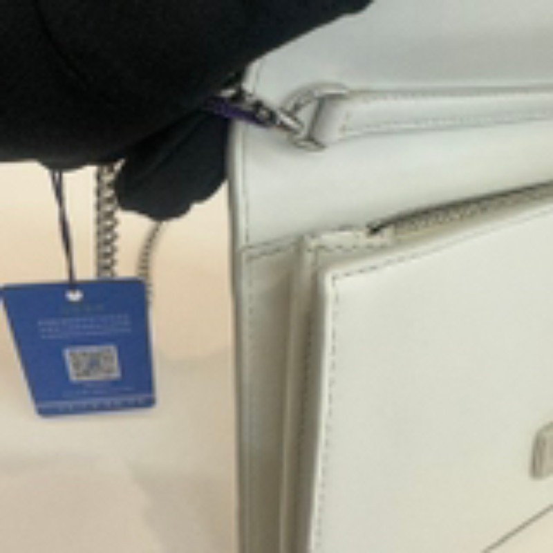 芬迪白色logo底長22單肩斜挎包-17