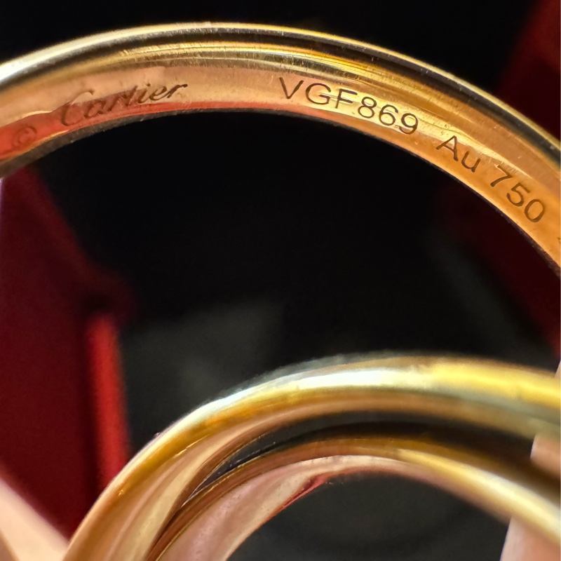 Cartier Trinity 三環戒指 55碼 （含證書、收據、盒子）-2