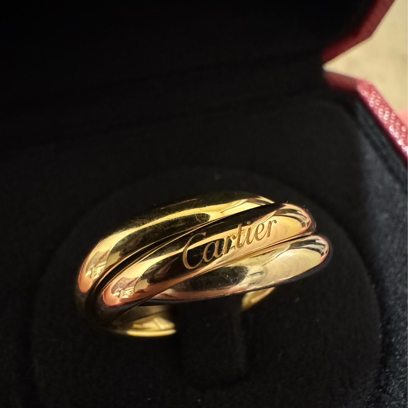 2024年份 Cartier Trinity 三環戒指 54碼 （含證書、收據、盒子）BLACKPINK Jisoo、IVE 安俞真、邊佑錫 同款戒指-0