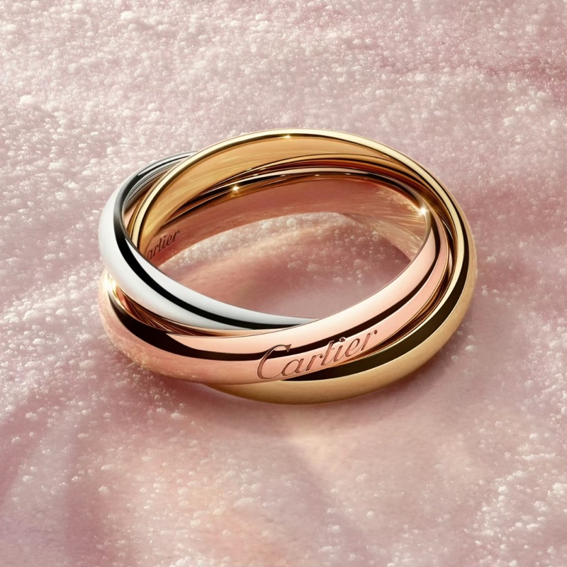 2024年份 Cartier Trinity 三環戒指 54碼 （含證書、收據、盒子）BLACKPINK Jisoo、IVE 安俞真、邊佑錫 同款戒指-3